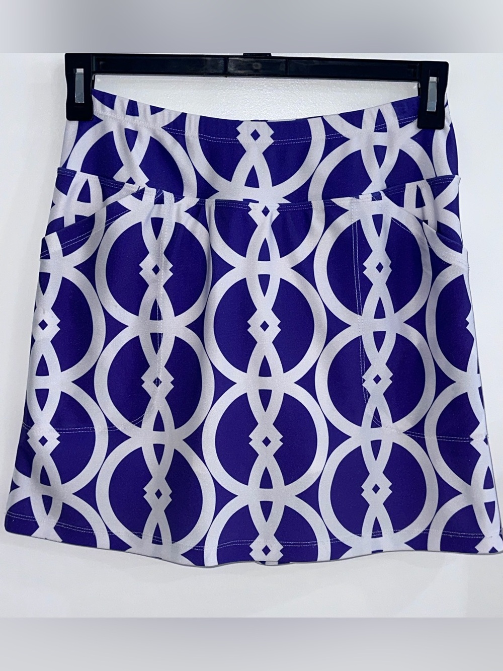 B-Skinz Purple & White Geometric Golf Pickleball Skort - Size Small